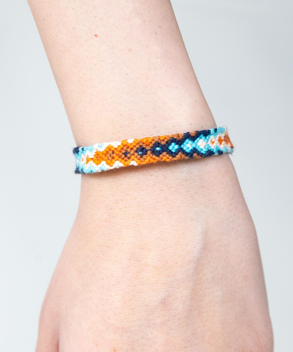 Friendship Bracelet - Orange \u0026 Blue