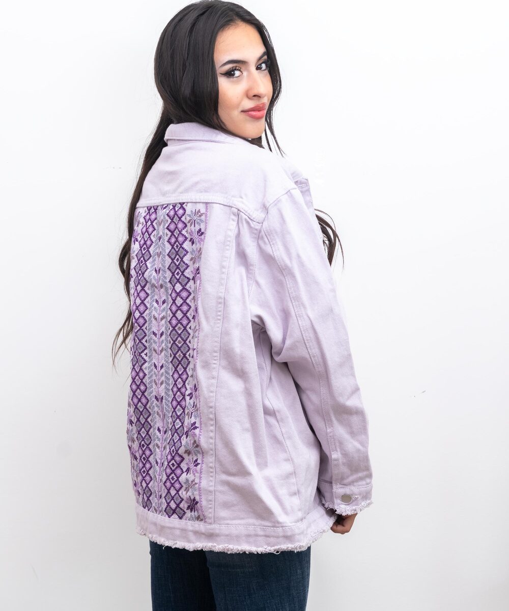 Oversized Lavender Denim Jacket 