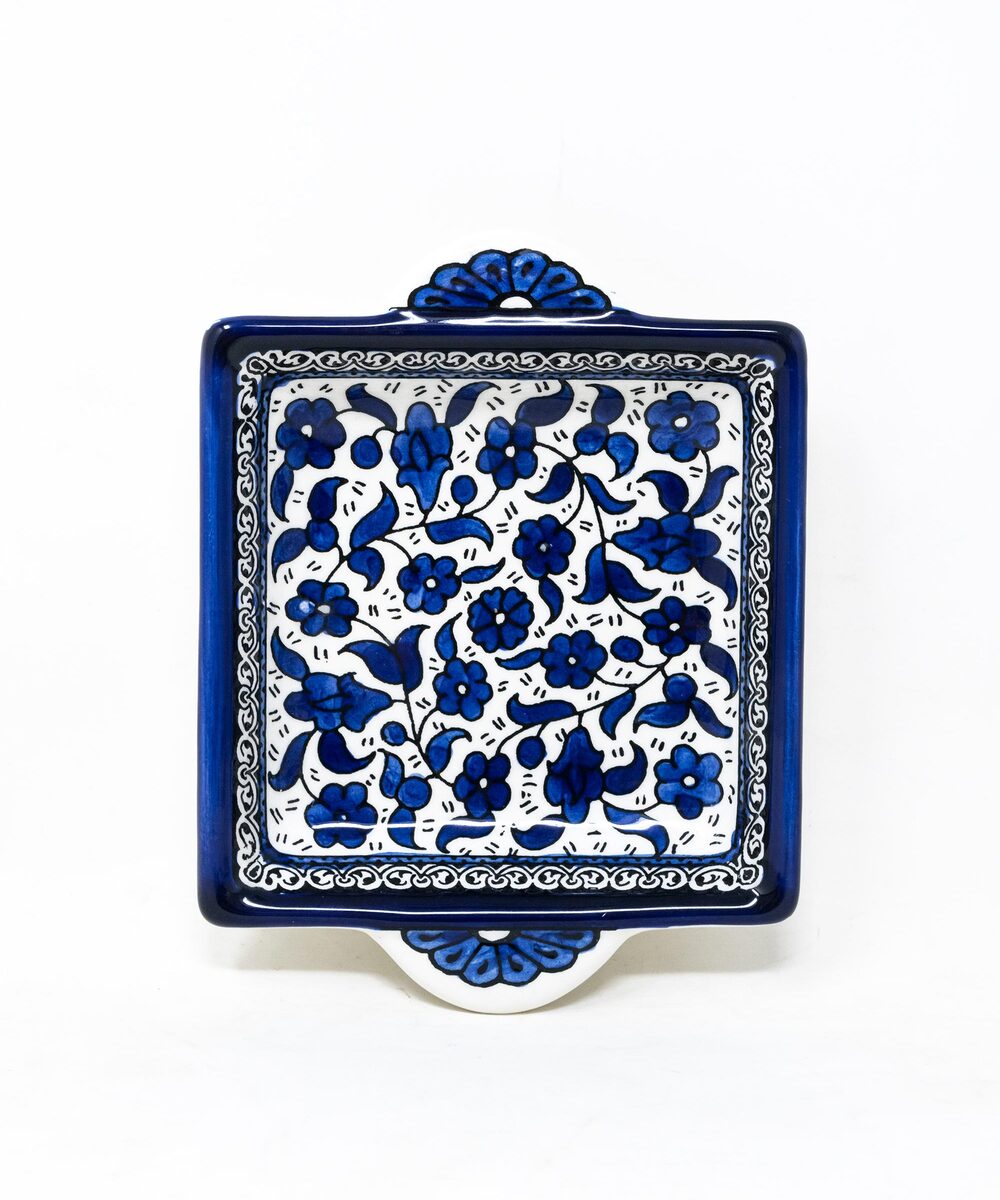 Square Floral Ceramic Plate