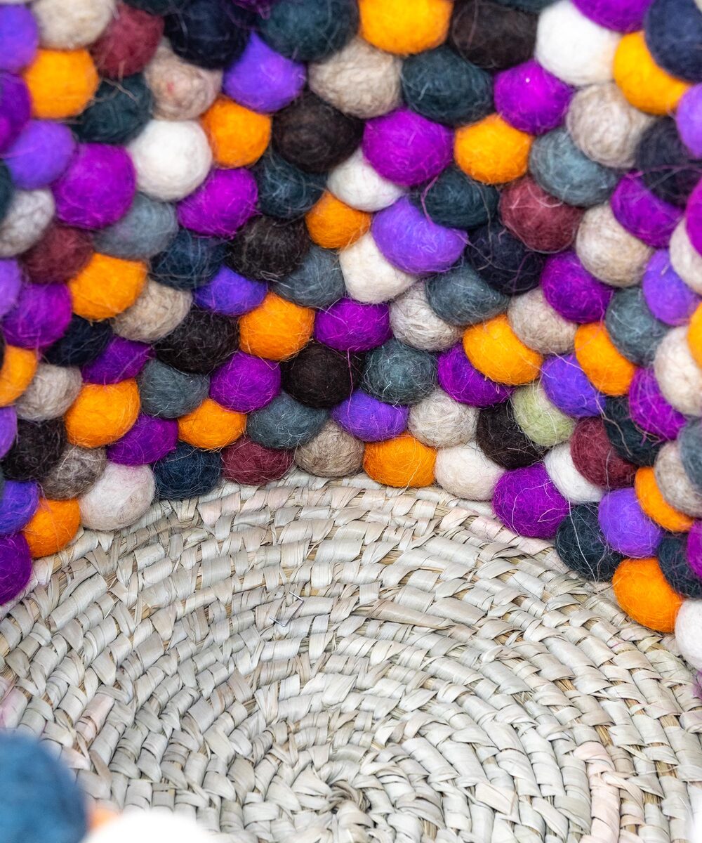 سلة صوف ملونة حجم وسط سلة صوف ملونة حجم وسط