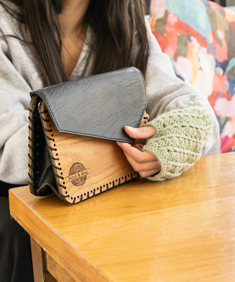 multicolor leather purse