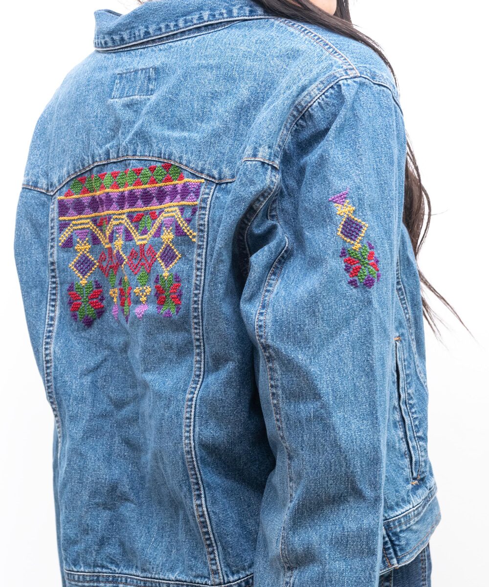 Classic Denim Jacket with Hand Embroidery